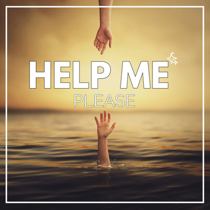 Copy of Brown Joyful Help Me Please Album Cover | PosterMyWall
