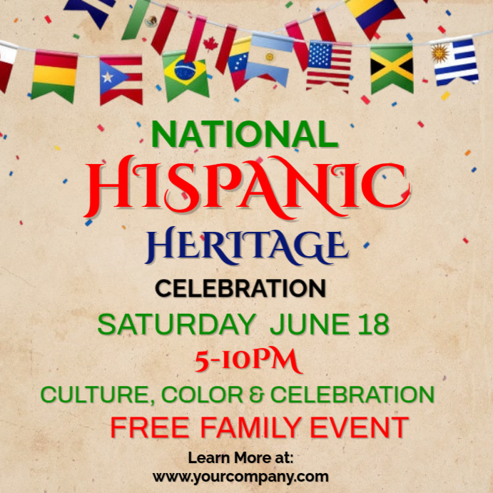 Copy of Brown Joyful Hispanic Heritage Month Instagram Post | PosterMyWall