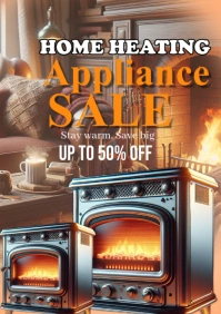 Brown Joyful Home Heating Appliance Sale A2 template