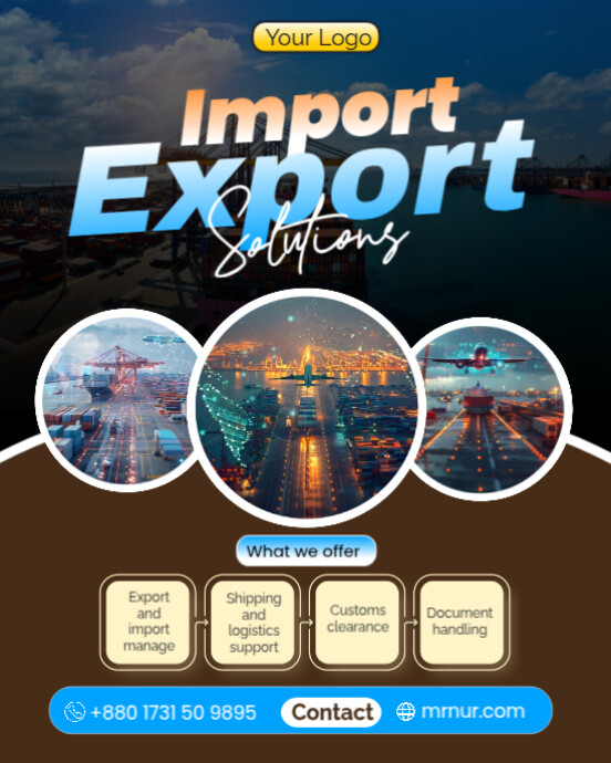 Copy of Brown Joyful Import And Export Business Template Instagram ...