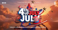 Brown Joyful Independence Day Celebration Facebook Shared Image Video template
