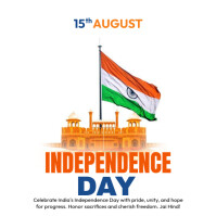 Brown Joyful Independence Day India Instagram Post template
