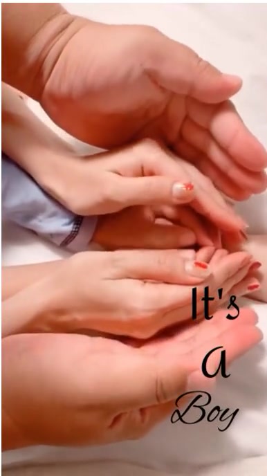 Brown Joyful It's A Boy  Instagram Story template