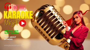 Brown Joyful Karaoke Night Digital Display template