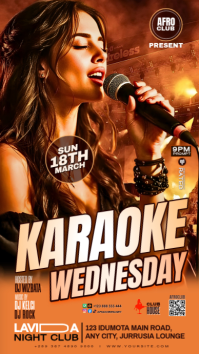 Brown Joyful Karaoke Night Instagram Story Instagram-verhaal template