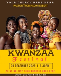 Brown Joyful Kwanzaa Festival  Instagram Portrait template