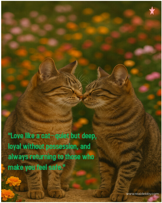 Brown Joyful Love Like A Cat Instagram Portrait template
