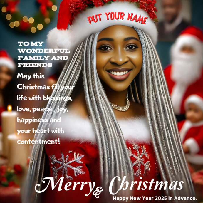 Brown Joyful Merry Christmas And Happy New Year Instagram Post Template ...