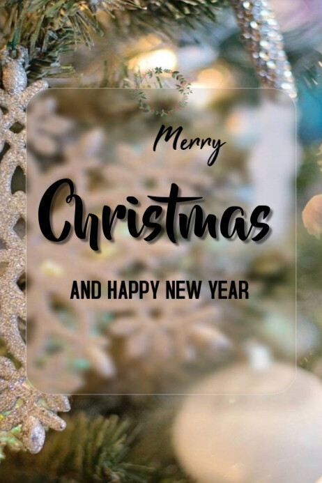Copy of Brown Joyful Merry Christmas And New Year Templates Online ...