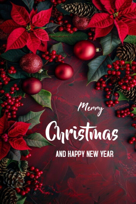Copy of Brown Joyful Merry Christmas And New Year Templates Online ...