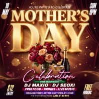 Brown Joyful Mother's Day Celebration Square Video Квадрат (1 : 1) template