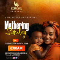Brown Joyful Mothering Sunday Event Instagram Post template