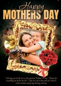 สีดำ Mother's Day Celebration A1 Template