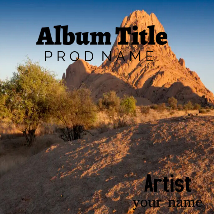 Brown Joyful Mountain Album Cover Template | PosterMyWall