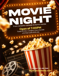 Marrone Movie Night Flyer Template