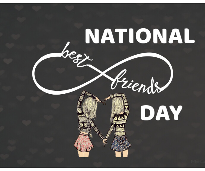 Brown Joyful National Best Friend Day Medium Rectangle Mellemstort rektangel template
