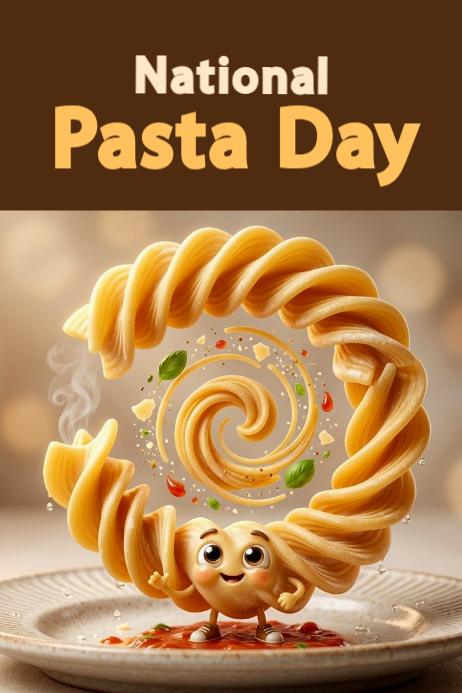 National Pasta Day Posters Template | PosterMyWall