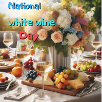 Brown Joyful National White Wine Day  Instagram Post template