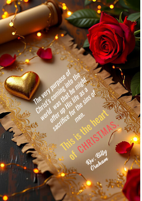 Brown Joyful Nativity Of Christ  A3 template