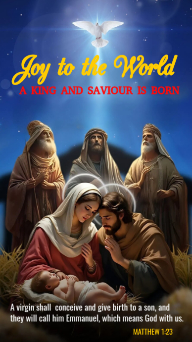 Brown Joyful Nativity Of Jesus Christ Birth Celebration Instagram Story ...