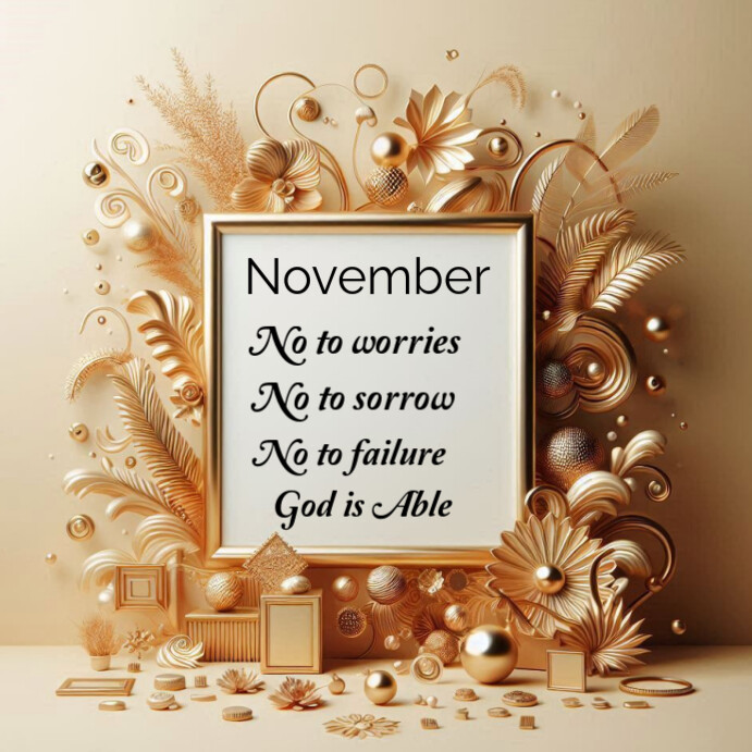 Brown Joyful November Inspiration Instagram Post Template | PosterMyWall
