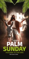 Brown Joyful Palm Sunday  Roll Up Banner 3' × 6' template