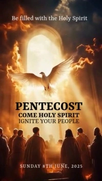 Brown Joyful Pentecost Sunday Instagram Reel template