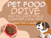 Коричневый Pet Food Drive Yard Sign Template