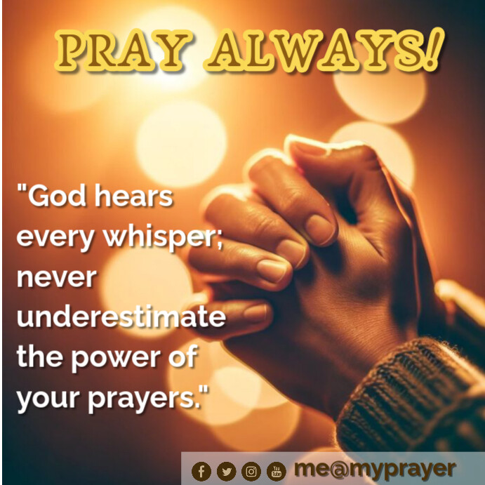 Pray Posts Copy of Brown Joyful Pray Always Instagram Post | PosterMyWall