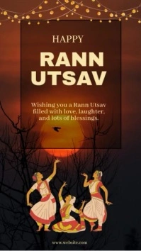 Brown Joyful Rann Utsav  Tiktok Video template
