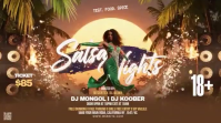 Brown Joyful Salsa Night Event Digital Display Video template