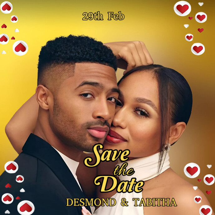 Brown Joyful Save The Date  Logo template