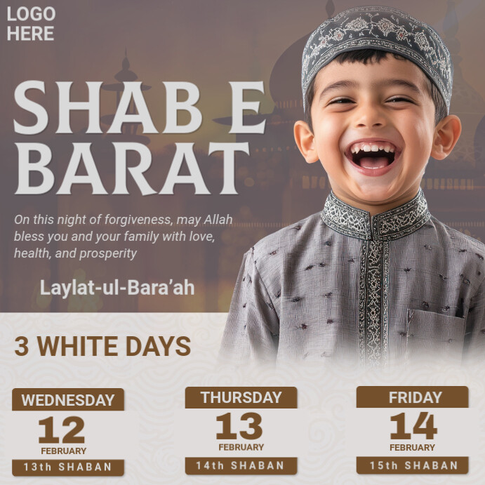 Brown Shab E Barat Instagram Ad Template | PosterMyWall