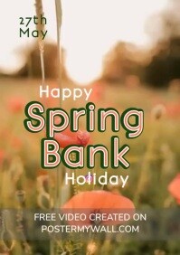 Spring Bank Card Design SPRING BANK HOLIDAY TEMPLATE | PosterMyWall