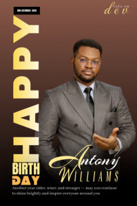 Joyful Bold Birthday Poster Template | PosterMyWall