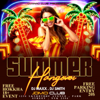 Brown Joyful Summer Party Instagram Post Video template