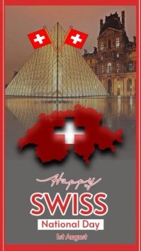 Brown Joyful Switzerland National Day Instagram Story template