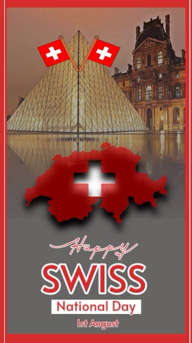 Brown Joyful Switzerland National Day Instagram Story template