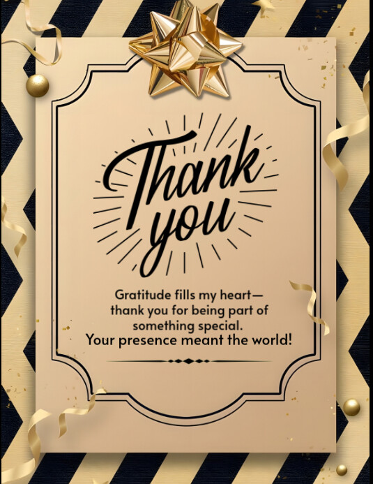 Copy of Brown Joyful Thank You Card Flyer (us Letter) | PosterMyWall