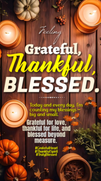 Bruin Thanksgiving and Gratitude Instagram Story Template
