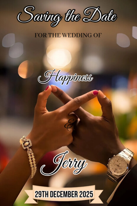Brown Joyful The Image Is A " Save The Date"poster For A Wedding  Pinterest Graphic template