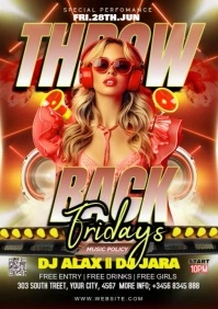 Brown Joyful Throw Back Friday A3 template