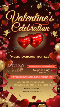 Brown Joyful Valentine’s Day Menu Template Instagram Story