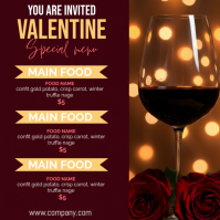 Brown Joyful Valentine’s Day Menu Template Instagram Post