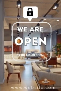 Brown Joyful We Are Open For Business  Pinterest Graphic template