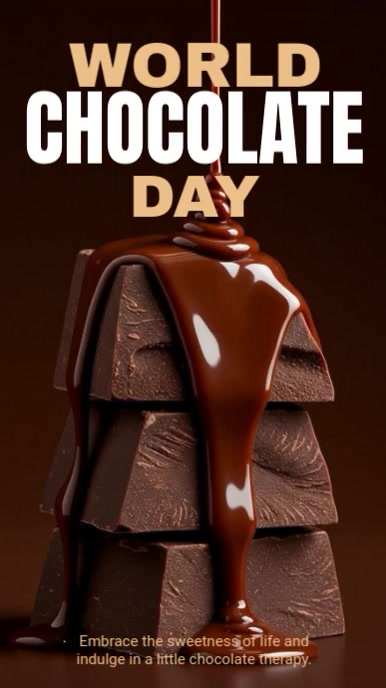 Copy of Brown Joyful World Chocolate Day Instagram Story | PosterMyWall
