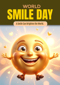 Marrone World Smile Day A4 Template