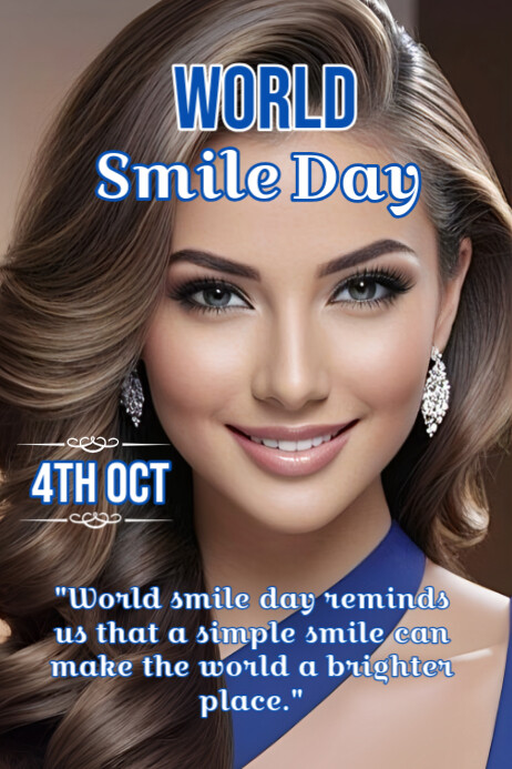 Modèle Brown Joyful World Smile Day Poster | PosterMyWall