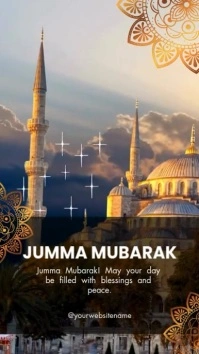 Brown Jumma Mubarak Instagram Story template