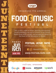 Brown Juneteenth Flyer template